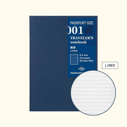 TRAVELER'S Company Passport Notebook Refill 001 in Lined