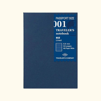 TRAVELER'S Company Passport Notebook Refill 001 in Lined