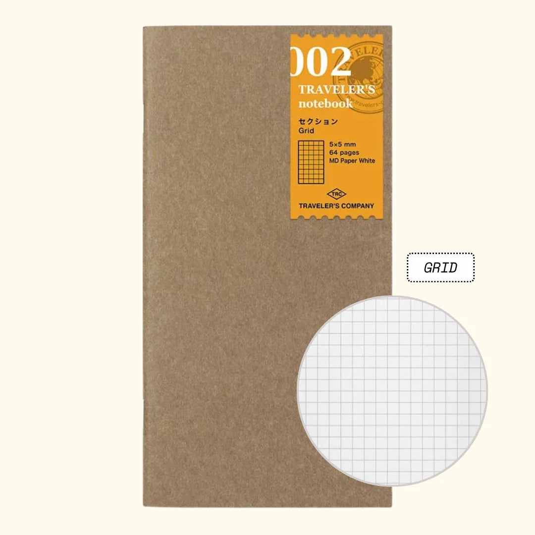 TRAVELER'S Company Notebook Refill 002 in Grid