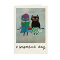 Cat Congratulations Card - V Important Day by Studio Boketto
