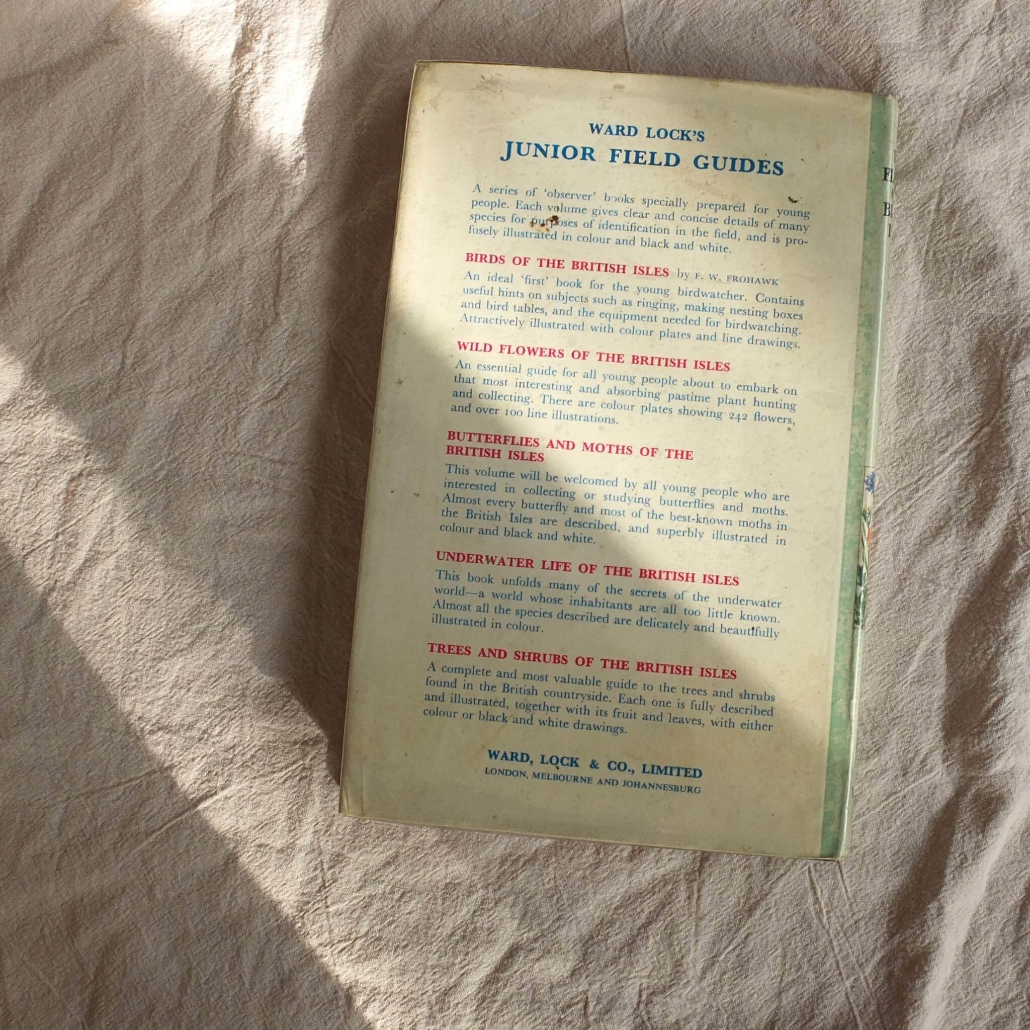 Vintage Botanical Field Guide - Wild Flowers of the British Isles - Vintage Book - Subject to Change