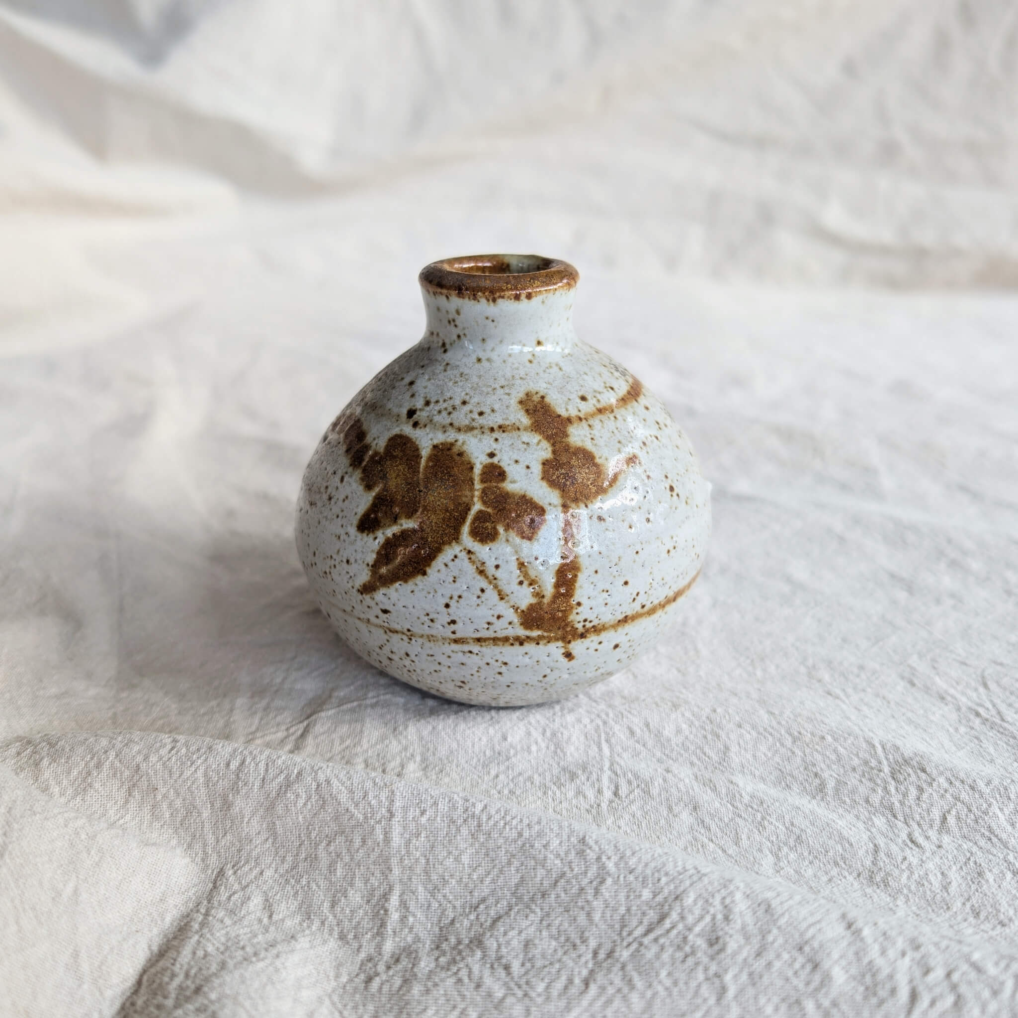 Vintage Stoneware Speckled Bud Vase - Vintage Homeware - Subject to Change