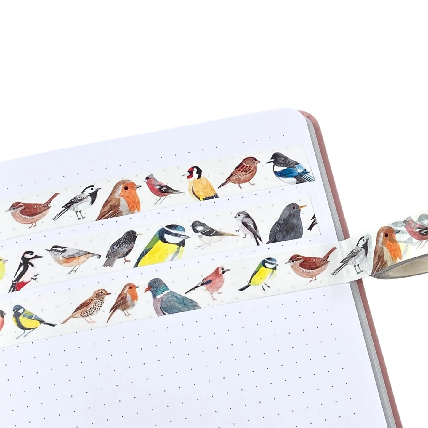 British birds washi tape – illustrated nature design