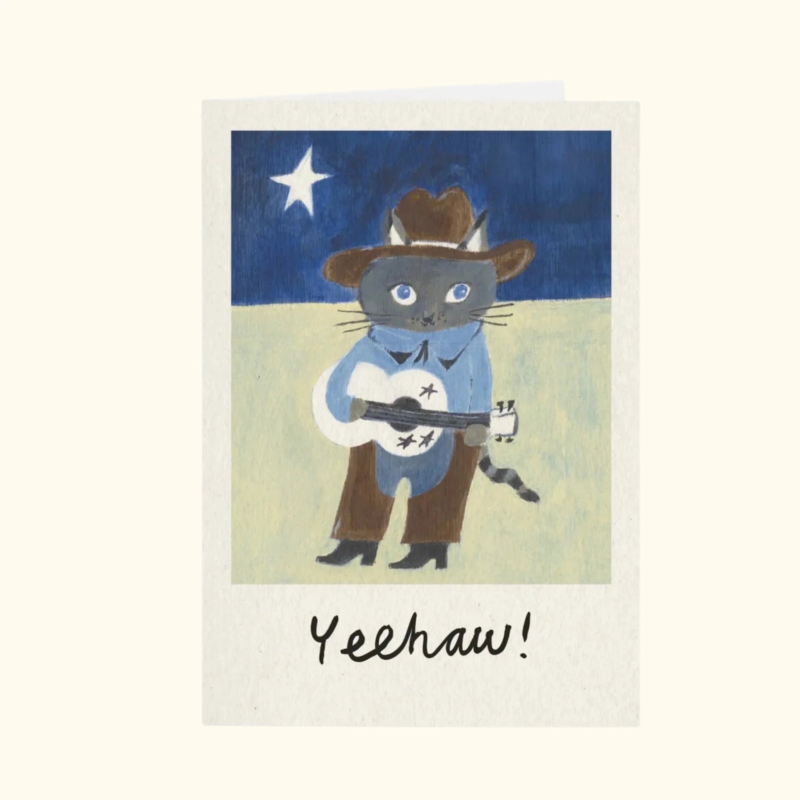 Funny cat card, 'Yeehaw Cowboy Cat', by Studio Boketto