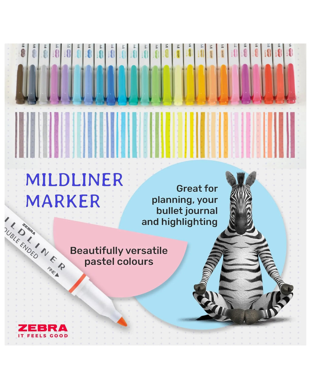 Mildliner Dual Tip Highlighter Pens (Multiple colours)