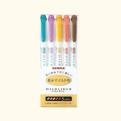 Zebra Mildliner Double-Sided Highlighter Set – Warm