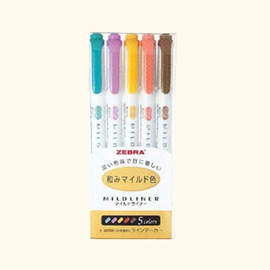 Zebra Mildliner Double-Sided Highlighter Set – Warm