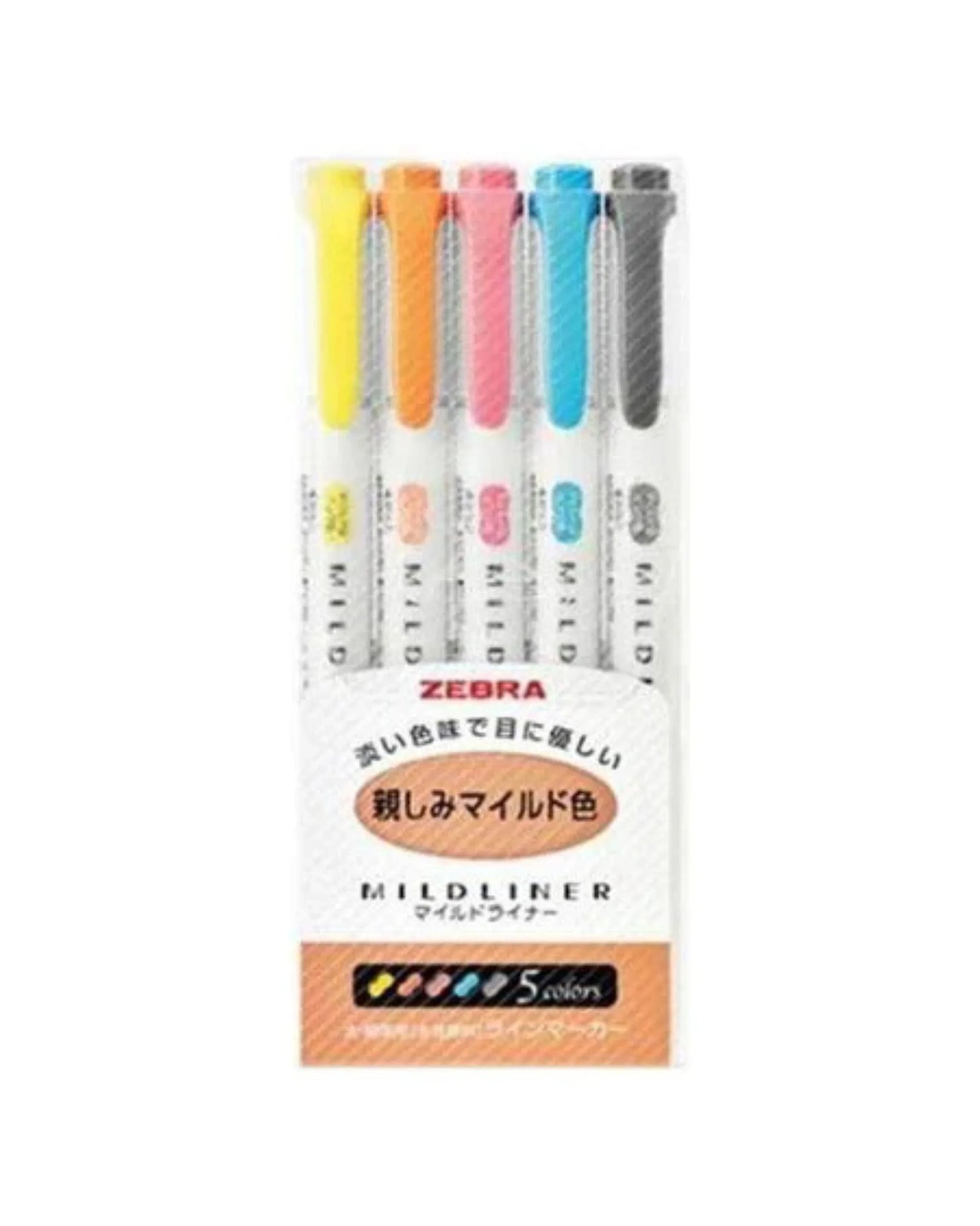Zebra Mildliner Double-Sided Highlighter Set – Bright